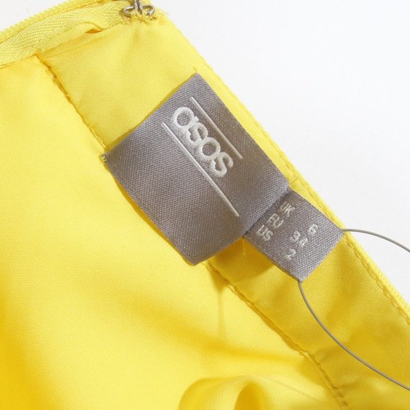 ASOS Yellow Tulle Knee Length Skirt Size 2 - Picture 8 of 10
